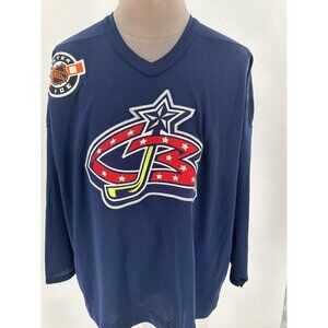 CCM Columbus Blue Jackets Hockey Jersey Navy Blue Mesn's XXL Center Ice